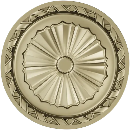 Classic Sunburst Rosette STL for CNC