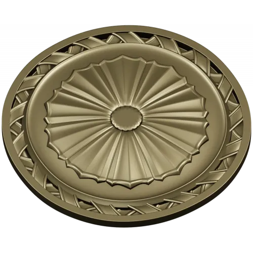 Classic Sunburst Rosette STL for CNC