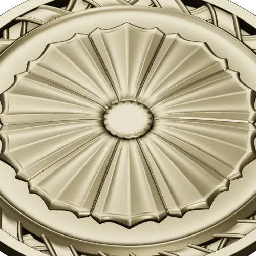 Classic Sunburst Rosette STL for CNC