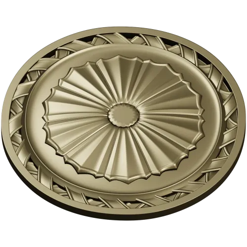 Classic Sunburst Rosette STL for CNC