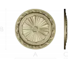 Classic Sunburst Rosette STL for CNC