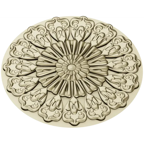 Ornate Sunburst Rosette - STL 3D Model for CNC