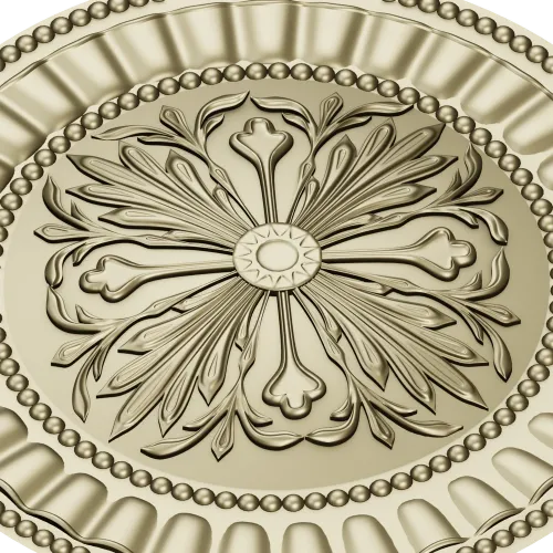 Regal Fleur Rosette - STL 3D model for CNC carving