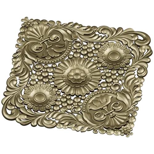 Diamond Baroque Rosette - STL 3D model for CNC routing