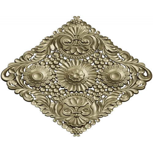 Diamond Baroque Rosette - STL 3D model for CNC routing