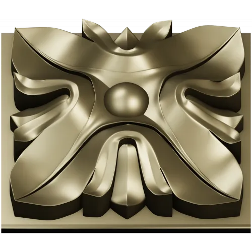 Квадратная декоративная розетка 3D модель STL для ЧПУ