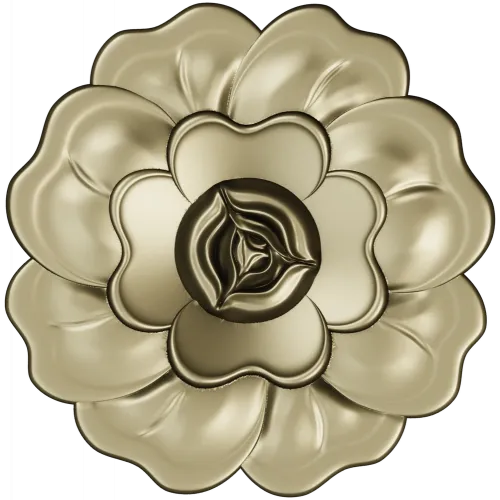Floral Rosette STL for CNC - High Relief Decorative Medallion