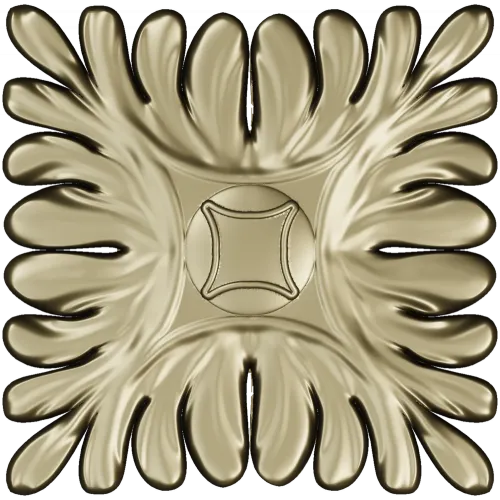 Розетка акантовая 3D модель STL для ЧПУ - квадратный орнамент
