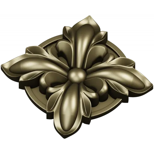 High-Relief Floral Rosette STL for CNC