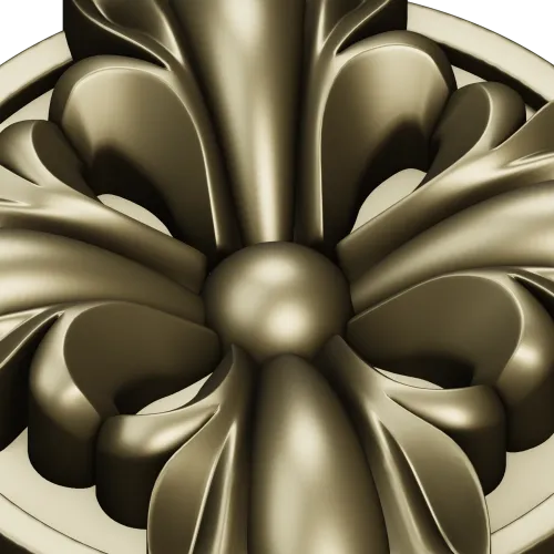 High-Relief Floral Rosette STL for CNC