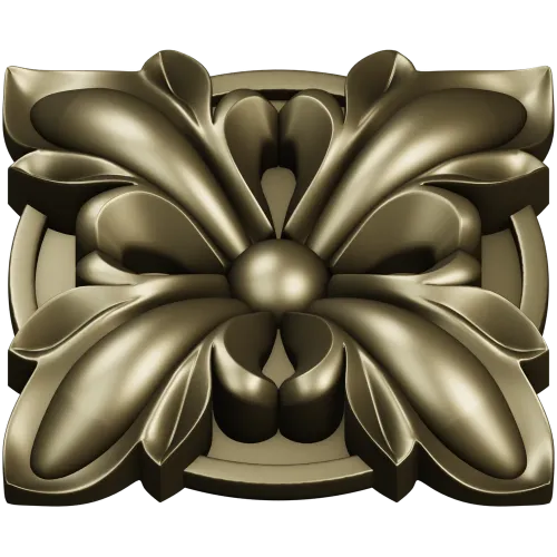 High-Relief Floral Rosette STL for CNC