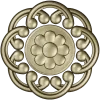 Daisy Knot Rosette - STL 3D model for CNC carving