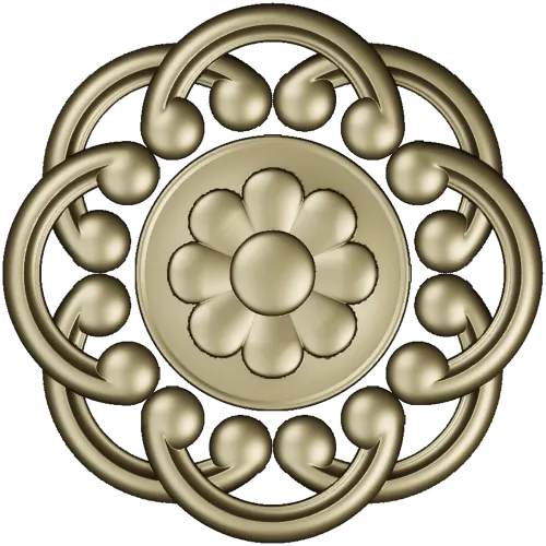 Daisy Knot Rosette - STL 3D model for CNC carving