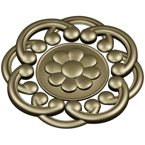 Daisy Knot Rosette - STL 3D model for CNC carving