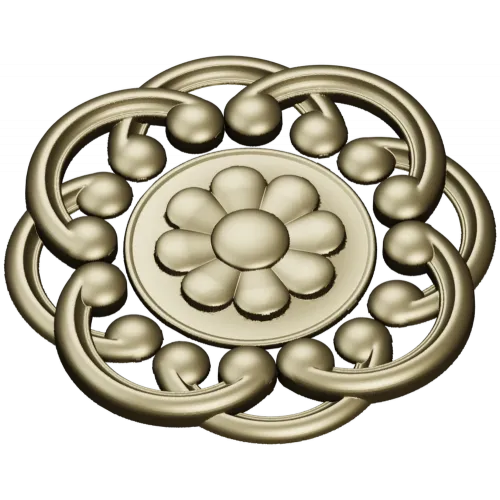 Daisy Knot Rosette - STL 3D model for CNC carving
