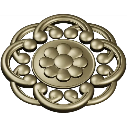 Daisy Knot Rosette - STL 3D model for CNC carving