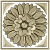 Sunburst square rosette STL 3D model for CNC