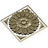 Sunburst square rosette STL 3D model for CNC