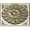Sunburst square rosette STL 3D model for CNC