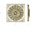Sunburst square rosette STL 3D model for CNC