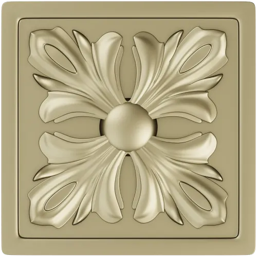 Square Acanthus Rosette STL for CNC