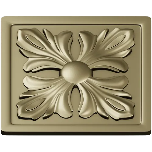 Square Acanthus Rosette STL for CNC
