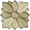 Layered Floral Rosette STL - decorative 3D model for CNC