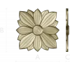 Layered Floral Rosette STL - decorative 3D model for CNC