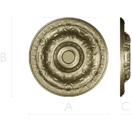 Imperial Acanthus Rosette - STL 3D model for CNC milling