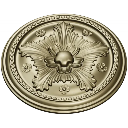 Decorative Round Floral Rosette - STL 3D Model for CNC