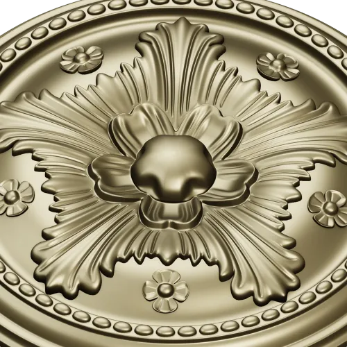 Decorative Round Floral Rosette - STL 3D Model for CNC