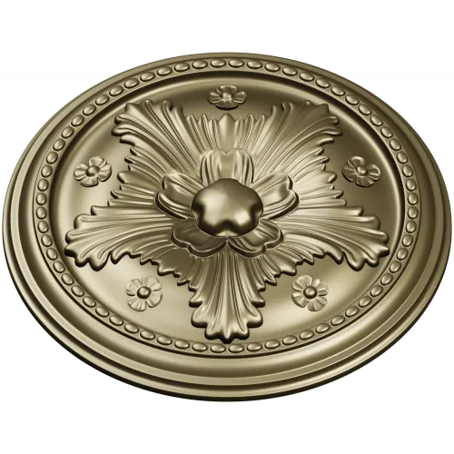 Decorative Round Floral Rosette - STL 3D Model for CNC