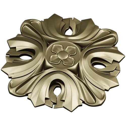 Florentine acanthus rosette - STL 3D model for CNC