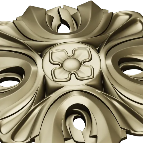 Florentine acanthus rosette - STL 3D model for CNC