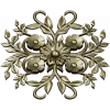 Floral Sunburst Rosette - STL 3D model for CNC