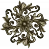 Florentine Bloom Rosette - detailed STL 3D model for CNC milling
