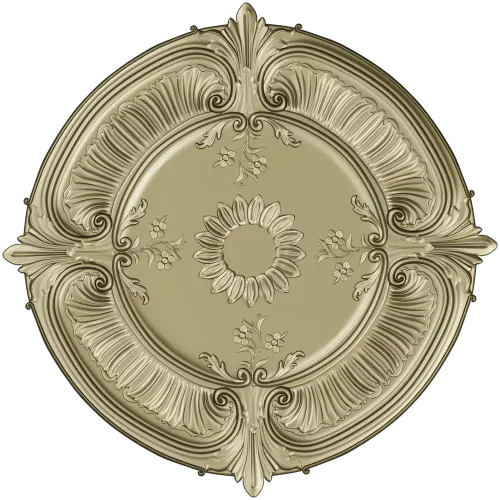 Sunburst Baroque Rosette - STL 3D model for CNC