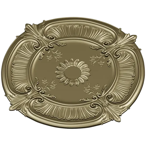 Sunburst Baroque Rosette - STL 3D model for CNC