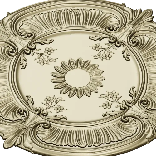 Sunburst Baroque Rosette - STL 3D model for CNC