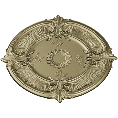 Sunburst Baroque Rosette - STL 3D model for CNC