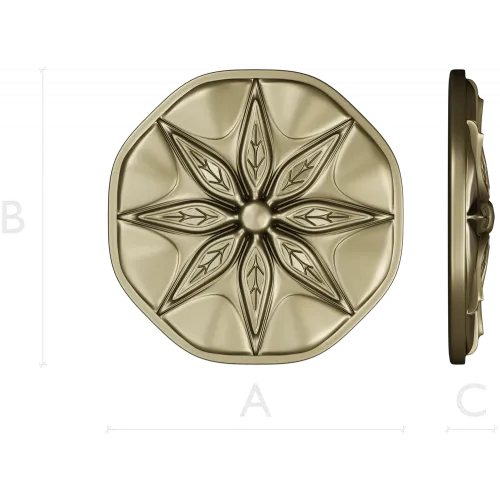Octagonal Eight-Point Rosette STL for CNC