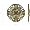 Baroque Floral Rosette STL for CNC