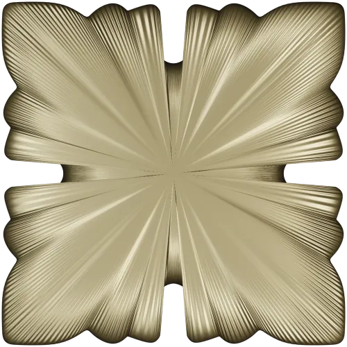 Square Floral Rosette STL for CNC Milling