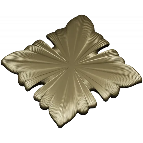 Square Floral Rosette STL for CNC Milling