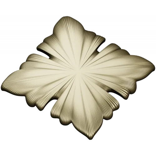 Square Floral Rosette STL for CNC Milling