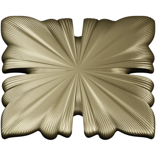 Square Floral Rosette STL for CNC Milling