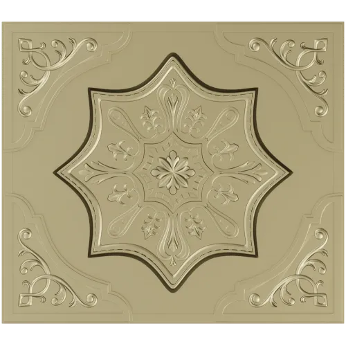 Ornate Eight-Point Rosette 3D Model for CNC