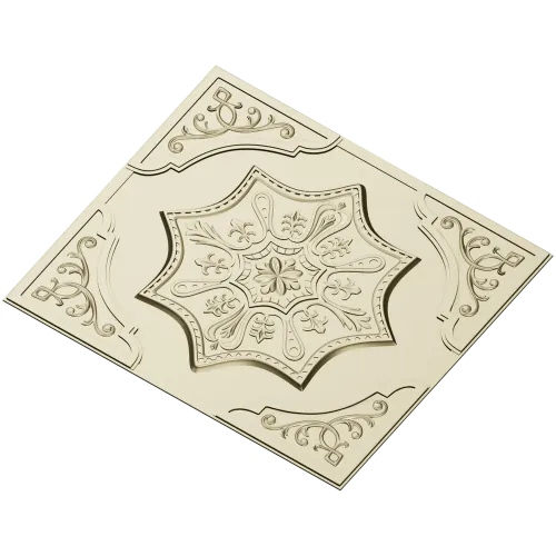 Ornate Eight-Point Rosette 3D Model for CNC