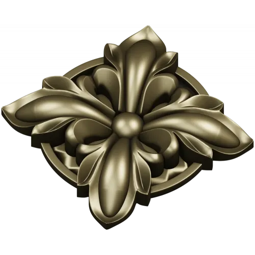 Decorative Floral Rosette STL for CNC