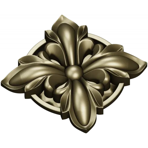 Decorative Floral Rosette STL for CNC